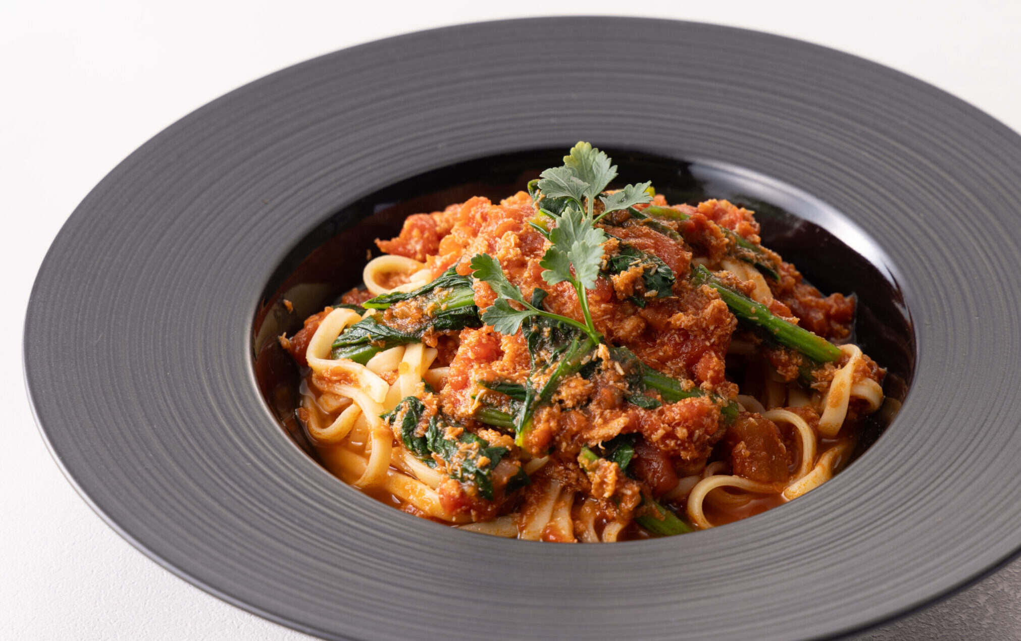 紅ズワイ蟹と県産小松菜のトマトパスタセット